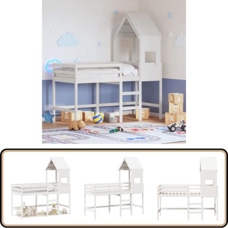 Lit Superposé YOUKO Charlie 200x90cm - Bois Pin FSC Échelle