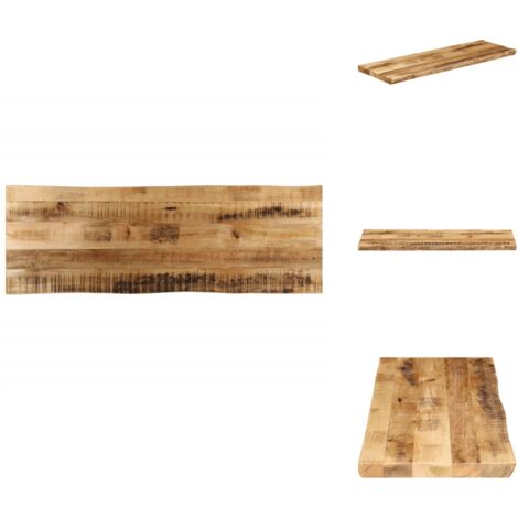 Dessus De Table 70x60x2,5 Cm Bord Vivant Bois Massif Manguier | Leroy