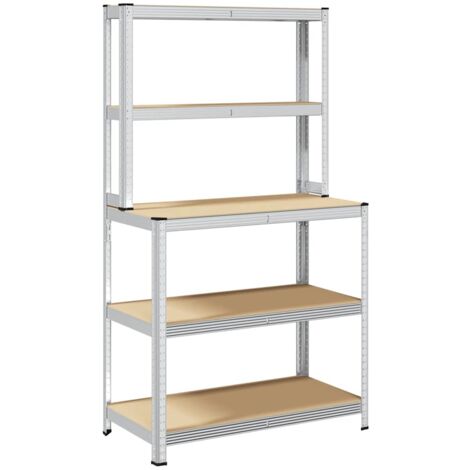 Établi/Table De Travail Mural Aluminium - Étagère Enfichable Pour Atelier, Charges Lourdes