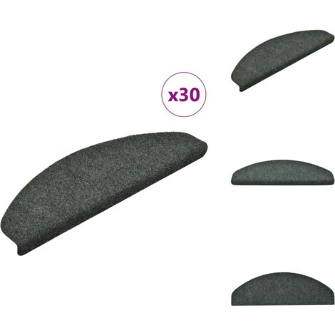 Tapis D'escalier Autocollant Andiamo - Lot De 15 - Gris - Facile à Poser Et Entretenir