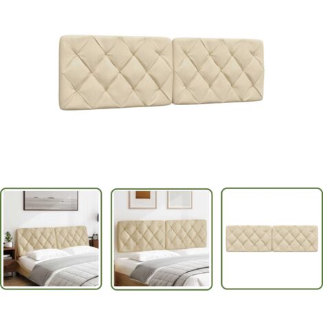 Coussin De Tête De Lit Tissu Bleu 140 Cm – Rembourré Confortable, Style Losange Élégant, Fixation Murale Ou Cadre