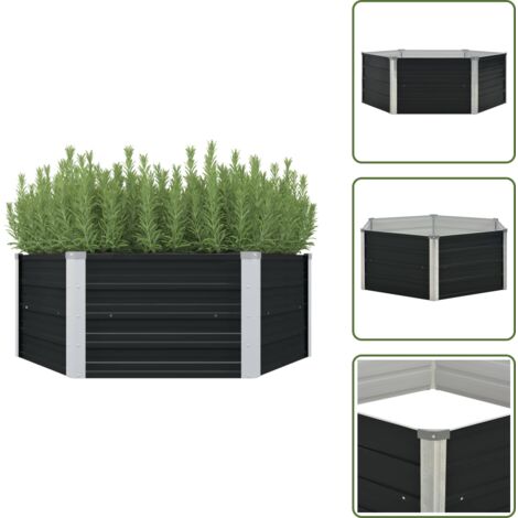 Jardinière Surélevée En Acier Galvanisé - VidaXL - 240x80x77