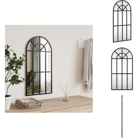 Miroir Mural Noir 60x70 Cm Arche Fer - Miroir Mural - Miroir Design Miroir Noir Miroir Moderne Decoration Murale 86080261