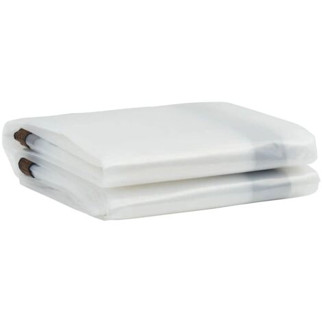 Lot De 2 Bâches Transparentes De 2,4 X 3 M – Bâche En