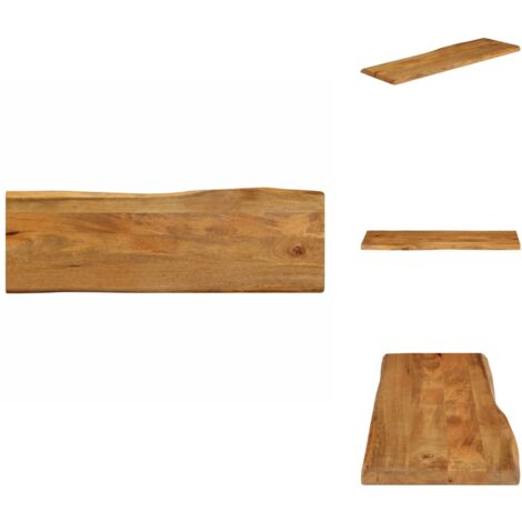 Dessus De Table En Bois Massif Manguier à Bord Vivant - Dimensions 70x30x2.5 Cm - Renovation Table