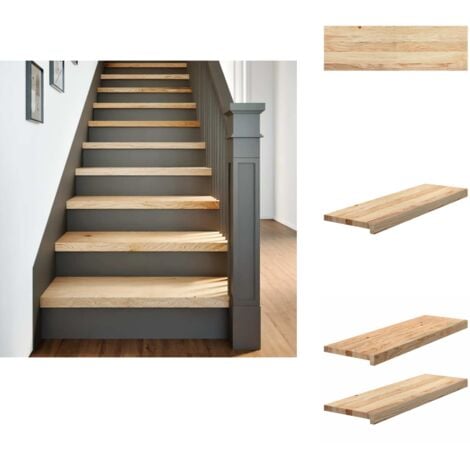 Marches D'escalier 8 Pcs Marron Foncé 70x25x2 Cm Chêne Massif - Marche