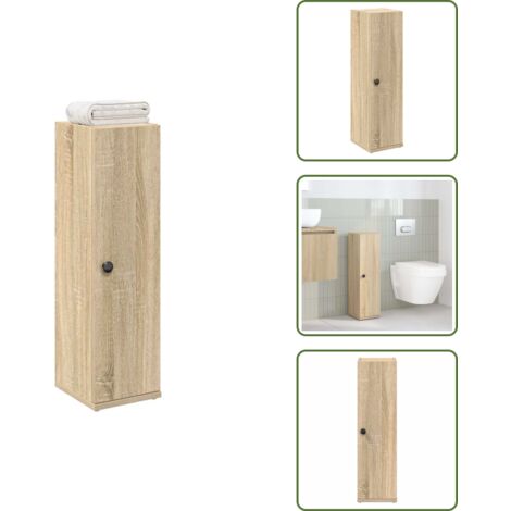 vidaXL Meuble de salle de bain avec porte-rouleau chêne sonoma