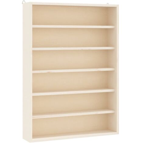 Houten verzamelvitrine met 6 planken 60x8,5x55 cm | -nl