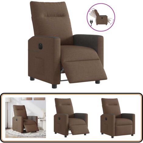 Fauteuil Inclinable électrique Marron Tissu – Lot De 3, Neuf Sous Emballage