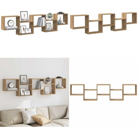 Étagère Murale Flottante Chêne Artisanal 104x15x49 Cm - Bois D'ingénierie, Capacité 20 Kg - Rangement Gain De Place