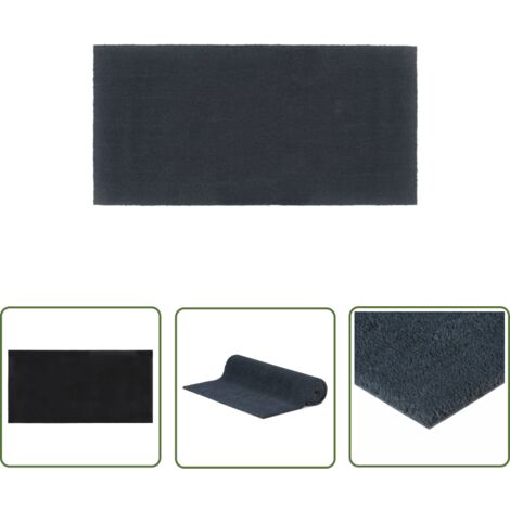 The Living Store Tapis de porte gris foncé 100x200 cm fibre de coco touffeté - Tapis D'entrée - Paillasson Coco - Tapis Exterieur - Tapis Interieur - Antidérapant (1/5)