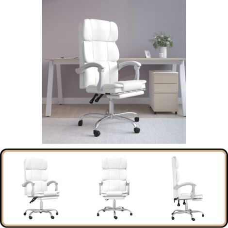 Fauteuil de bureau Oxygen en Tissu ou Similicuir Crème|Similicuir
