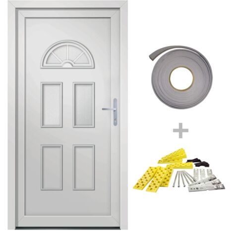 Porte D’entrée Blanche – Dimensions 98 X 208 Cm, Design Intemporel