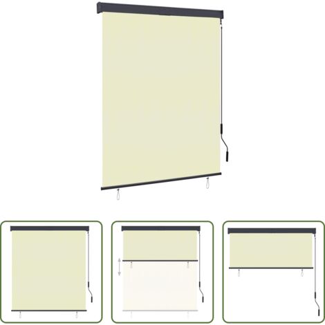 Volet vertical - Store roulant d'extérieur 140 x 250 cm Crème