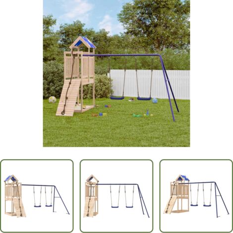 Aire de jeux d'extérieur bois de pin imprégné - Aire de jeux - Balançoire