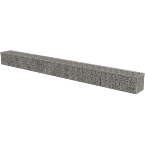 Vidaxl – Mur en gabion avec couvercles en acier galvanisé 600x50x50 cm – Résistant aux intempéries – Pour murs de soutènement – Facile à assembler