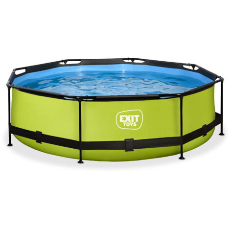 Exit Toys – Piscine tubulaire ronde 300x76 cm – Capacité 4.383 litres – Acier thermolaqué – Pompe filtrante incluse – Installation rapide en 30 minutes (1/7)