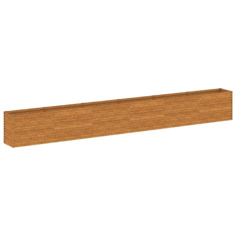 Vidaxl – Jardinière surélevée 578 x 50 x 69 cm – Acier Corten anticorrosion – Supports intérieurs pour robustesse – Pour plantes et légumes (1/5)