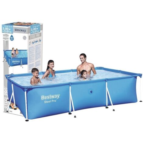 Piscine cadre de jardin 300 cm x 201 cm x 66 cm Bestway 56404 (1/5)