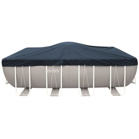Intex – Bâche hiver pour piscine rectangulaire 3,00 x 2,00 m – PVC renforcé anti-UV – Installation rapide avec cordes – Pour piscine hors-sol