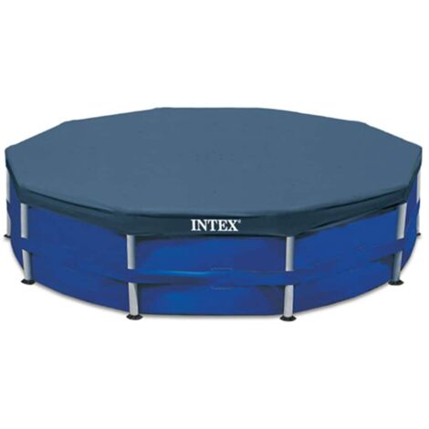 Intex – Couverture de piscine ronde 305 cm – 100 % polyéthylène – Résistante à la déchirure – Avec trous de drainage pour évacuation eau