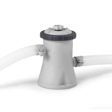 Intex – Pompe filtrante à cartouche 1250 L/h – Débit 330 gal/h – Pour piscines hors sol – Double isolation – Soupape de purge d'air