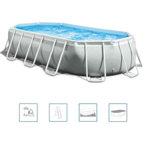 Ensemble de piscine ovale Prism Frame 503x274x122 cm 26796GN INTEX (1/5)