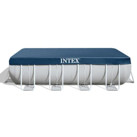 Intex – Bâche de piscine tubulaire rectangulaire 4,00 x 2,00 m – PVC 0,175 mm – Anti-UV – Corde de serrage – Rabat 20 cm (1/6)