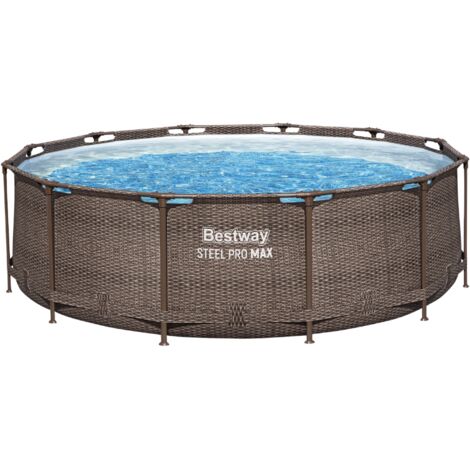 Piscine hors-sol tubulaire BESTWAY Steel Pro Max - 366x100cm - Épurateur à Cartouche de 2 006 L/H + Échelle (1/10)