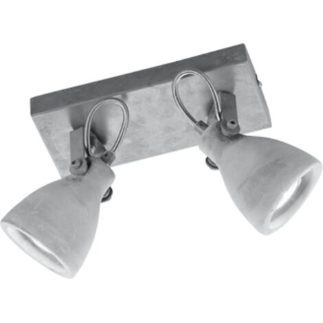 Spot beton 2xgu10 max 42w gris beton - trio - concrete (1/3)