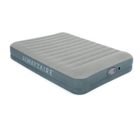 Bestway Matelas gonflable 2 personnes 203 x 152 x 36cm pompe AlwayzAire électrique gris (1/5)