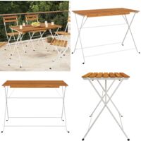 Lot De 2 Tables Bistrot Pliables KESSER - Hauteur Réglable 70/115 Cm, Plateau Aluminium
