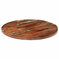 Plateau De Table Carré 70x70 Cm En Bois Massif Recyclé - Épaisseur 3,8 Cm, Style Rustique