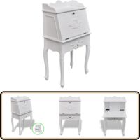 Bureau en style français Bois - Bureau Français - Bureau Vintage - Meuble De Bureau - Bureau Secrétaire - Bureau Blanc