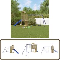 Aire de jeux d'extérieur bois de pin imprégné - Ensemble De Jeux Extérieur - Jeux De Plein Air - Aire De Jeux - Toboggan - Balançoire