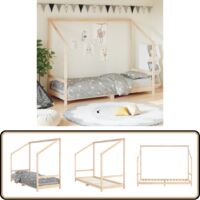 Cadre de lit pour enfants 80x200 cm bois de pin massif - Lit Enfant - Lit Bébé - Cadre Lit Enfant - Lit Bois - Mobilier Enfant