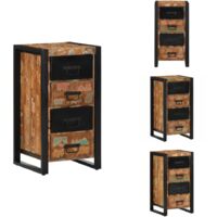 Armoire à tiroir multicolore 40x40x90 cm bois de récupération - Armoire À Tiroirs - Armoires À Tiroirs - Commode - Armoire De Rangement