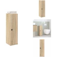 Meuble de salle de bain avec porte-rouleau chêne sonoma - Meuble De Salle De Bain - Meubles De Salle De Bain - Meuble De Rangement De Salle De Bain - Meuble De Rangement De Toilette
