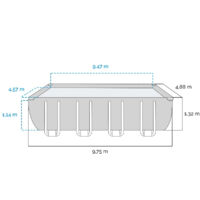 Piscine tubulaire rectangulaire Intex Ultra XTR 9,75 x 4,88 x 1,32 m