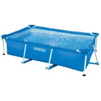 Intex – Piscine tubulaire rectangulaire 260 x 160 x 65 cm – Cadre en acier durable – Matériaux résistants à la perforation – Capacité 2282 litres