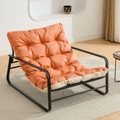 Fauteuil Lounge Relax avec Coussin Réversible – Fauteuil Confort Salon et Jardin