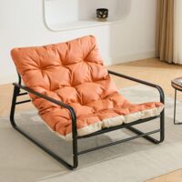 Fauteuil Lounge Relax avec Coussin Réversible – Fauteuil Confort Salon et Jardin