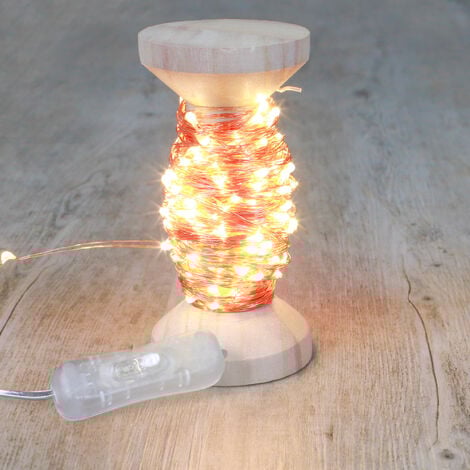 Guirlande Led Cuivre 20M - Bobine 20M Guirlande Lumineuse Led - Guirlande Leds pour deco chambre, déco de Noël, ambiance poétique et romantique