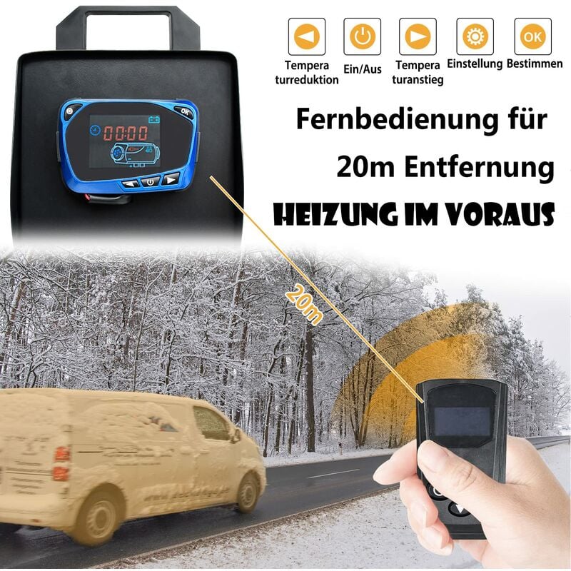 12V 8KW Diesel Standheizung verstellbar Air Heater LCD Für Wohnmobil  Caravan LKW