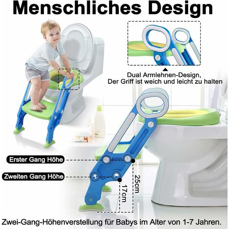 Froadp Toilettensitze für Kinder, Töpfchentrainer WC Sitz mit PU  Spritzschutz, Antirutsch Sitzerhöhung Lerntöpfchen, Toilettensitz (Weiß)