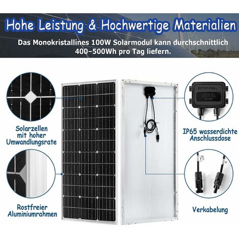 Solarmodul Solarpanel Monokristalline Solarzelle Photovoltaik