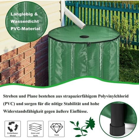 YARDIN Regentonne Faltbar Regenwassertonne für Gartenbewässerung