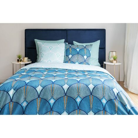 Parure de lit INGER Satin de coton motif imprimé 260x240cm (1/4)