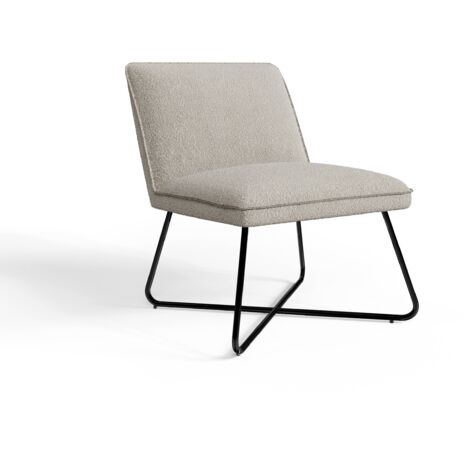 Fauteuil en bouclette taupe (1/5)
