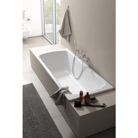 Laufen Pro Badewanne Stahl, Auslauf mittig, 180x80x45cm, oh.Antislip, weiß 2279500000401